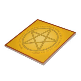 Spirit i Luft Pentacle Altar Kakelplatta