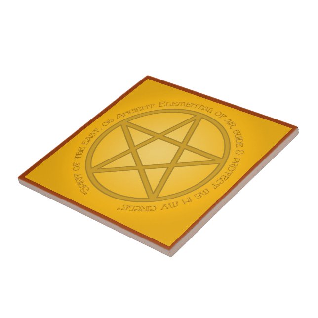 Spirit i Luft Pentacle Altar Kakelplatta (Sidan)