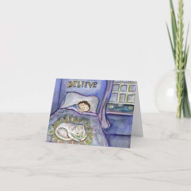 Spirit Kattunge Condolence Art Greeting Card Kort (Framsida)