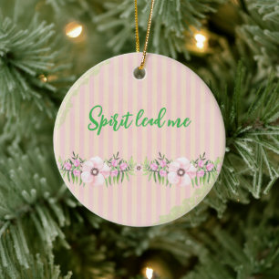 Spirit Lead Me Quote Julgransprydnad Keramik