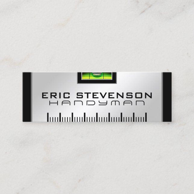 Spirit level faux utseende mini-affärskort mini visitkort (Framsida)