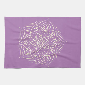 Spirit Mandala Elfenbein Lavendel Kökshandduk