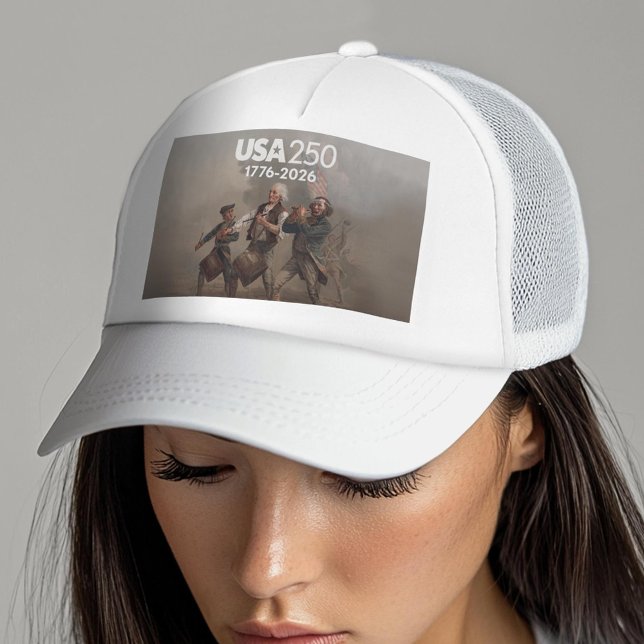 Spirit of 76 - America's 250th Anniversary Keps (USA 250 Trucker Hat - Celebrate America)