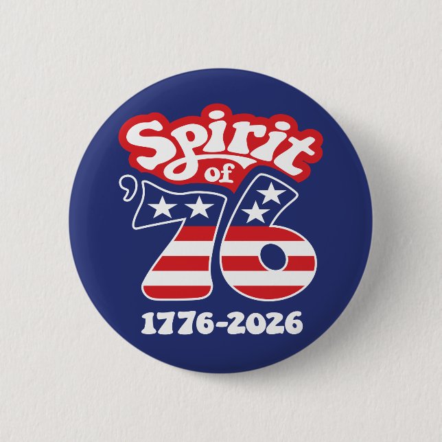 Spirit of 76 - Groovy USA 250 - 1776-2026 Knapp (Framsida)