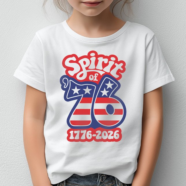 Spirit of 76 - Groovy USA 250 - 1776-2026 T Shirt (Spirit of 76 Tshirt - 1776-2026)