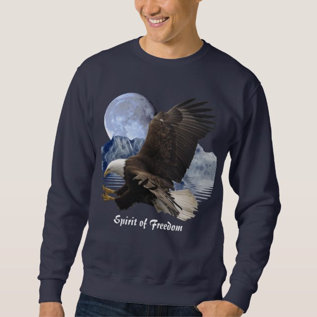 SPIRIT of FREEDOM Örn Wildlife Apparel Långärmad Tröja (Framsida)