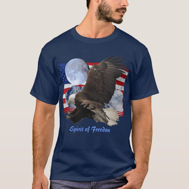 SPIRIT of FREEDOM Örn Wildlife Apparel T Shirt (Framsida)
