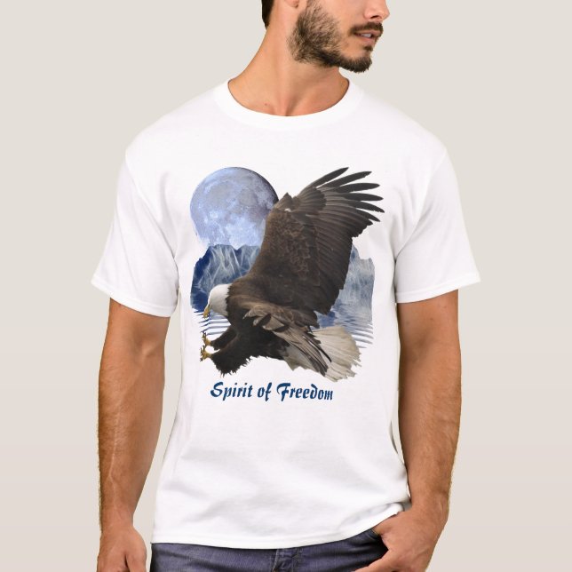 SPIRIT of FREEDOM Örn Wildlife Shirt Tee Shirt (Framsida)
