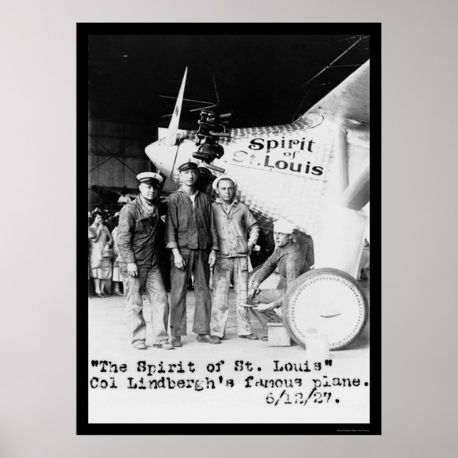 Spirit of St. Louis Airplan 1927 Poster (Framsidan)