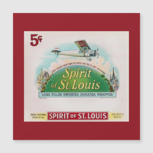 Spirit of St. Louis Vintage Cigarretiket Retro