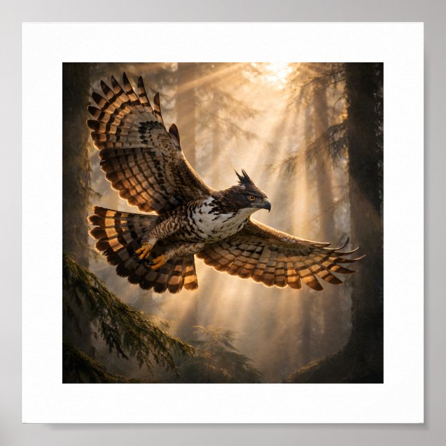 Spirit of the Deep Forest – Mountain Hawk-Eagle Poster (Framsidan)