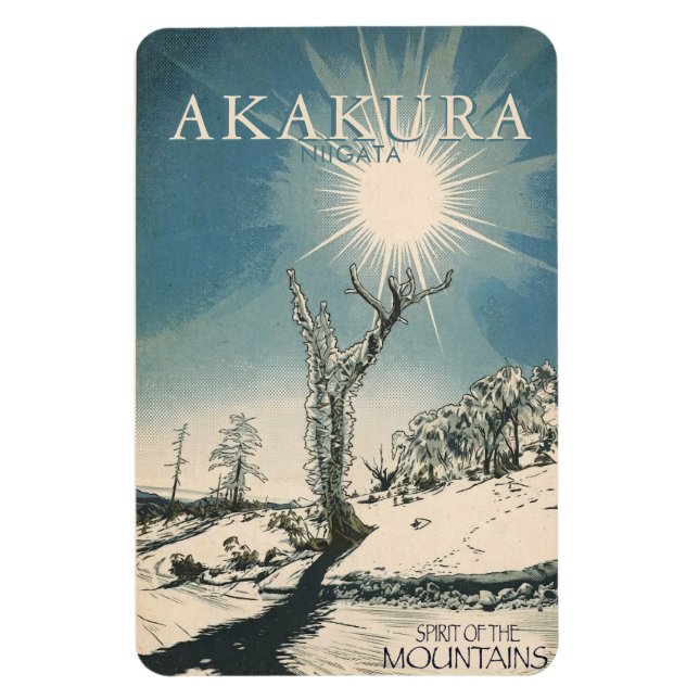 spirit of the mountains - AKAKURA Niigata   Magnet (Vertikal)