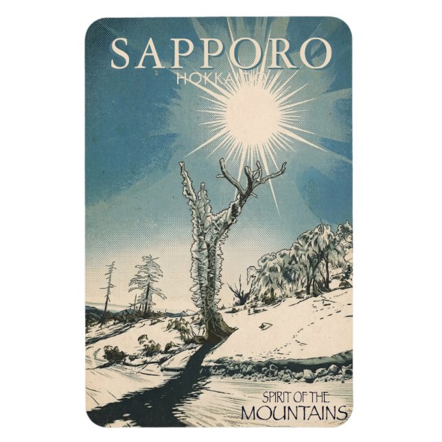 spirit of the mountains - SAPPORO Hokkaido  Magnet (Vertikal)
