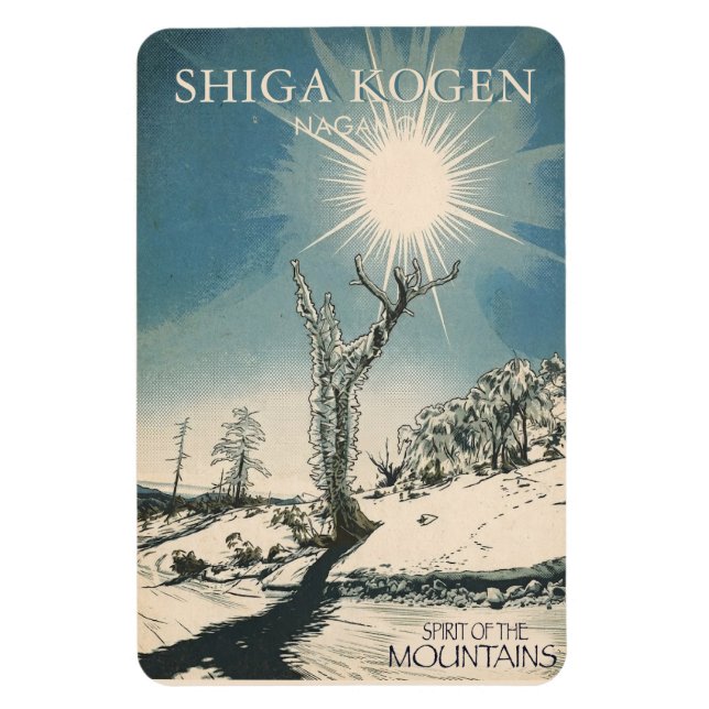 spirit of the mountains - SHIGA KOGEN Nagano Magnet (Vertikal)