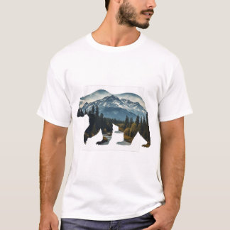 Spirit of the Mountains – Wildlife Landscape Illu T Shirt
