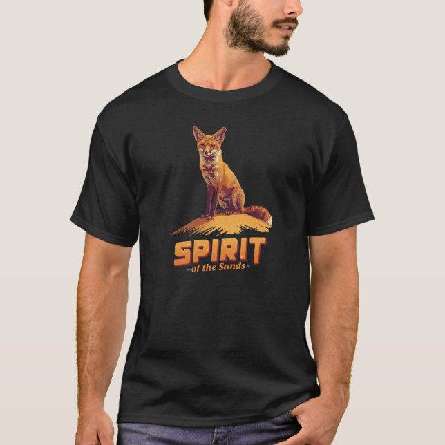 Spirit of the Sands | Desert Fox Wildlife T-Shirt (Framsida)