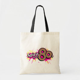 Spirit på 80:s grafiska rosa till säcken tygkasse