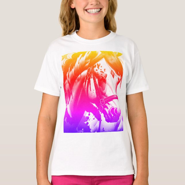 Spirit Pony 1 Rainbow T Shirt (Framsida)