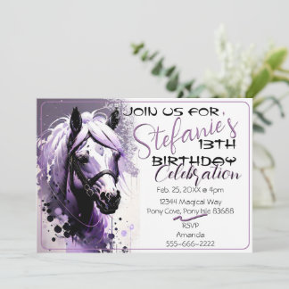 Spirit Pony 29 Birthday-inbjudan Inbjudningar