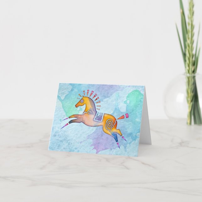 Spirit Pony Blank Notecard Kort (Framsida)
