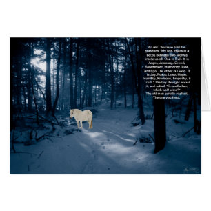 Spirit Pony i Blue Wood Hälsningskort