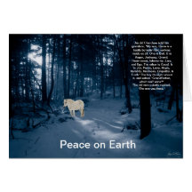 Spirit Pony i ett Blue Wood Peace Card
