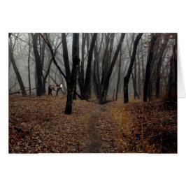 Spirit Pony i ett Shrouded Wood Card Hälsningskort