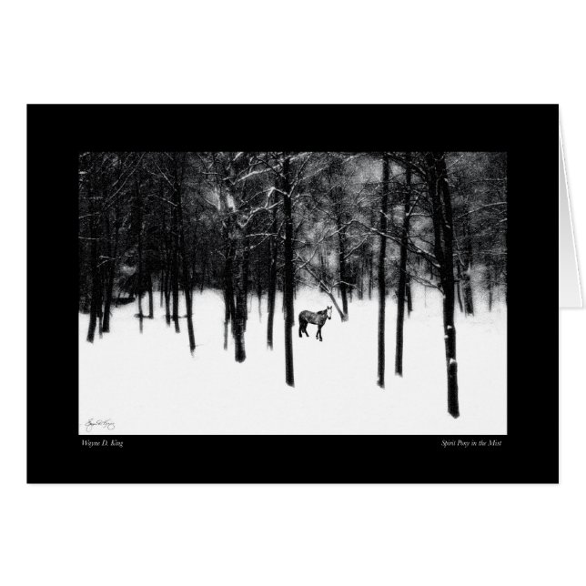 Spirit Pony i Mist Card Hälsningskort (Framsidan Horizontal)