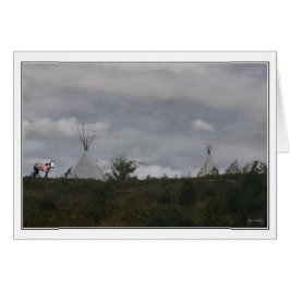 Spirit Pony med Tepees Hälsningskort