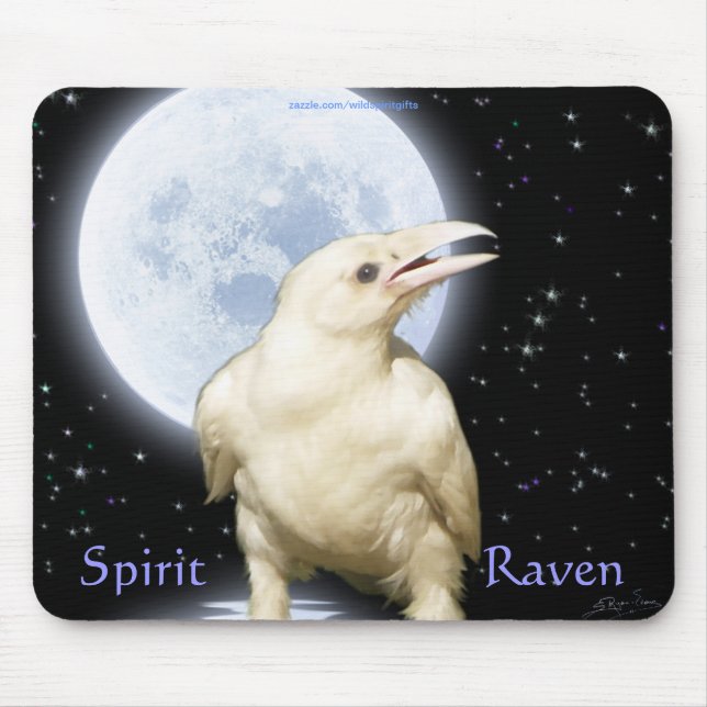 SPIRIT RAVEN Wildlife Birdlover Fantasy Art Musmatta (Framsidan)