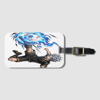 Spirit Striker Blue Energy Anime Fotboll OC T-shir Bagagebricka