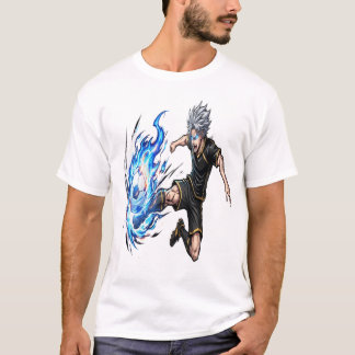 Spirit Striker Blue Energy Anime Fotboll OC T-shir T Shirt