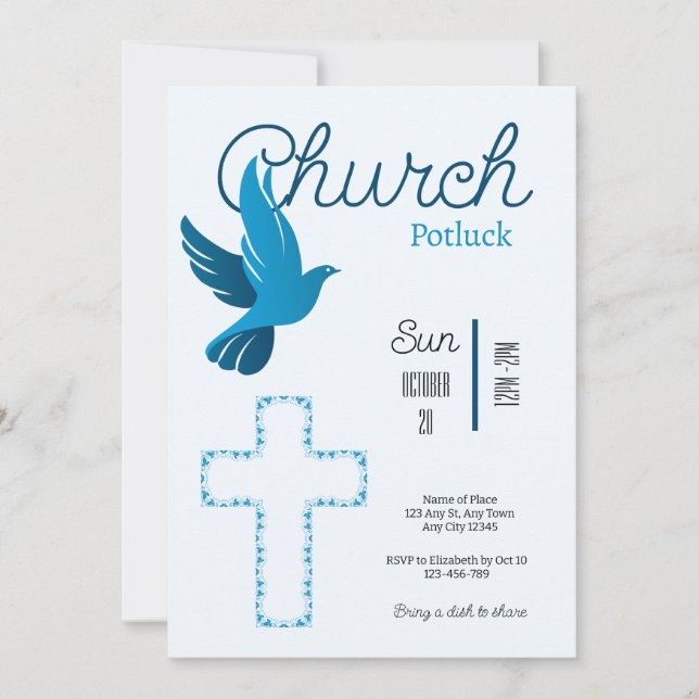 Spirit & Sustenance Community Potluck  Invitation Inbjudningar (Framsida)