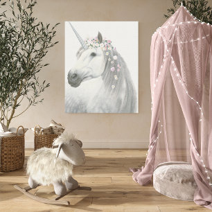 Spirit Unicorn med Flowers i Mane Canvastryck