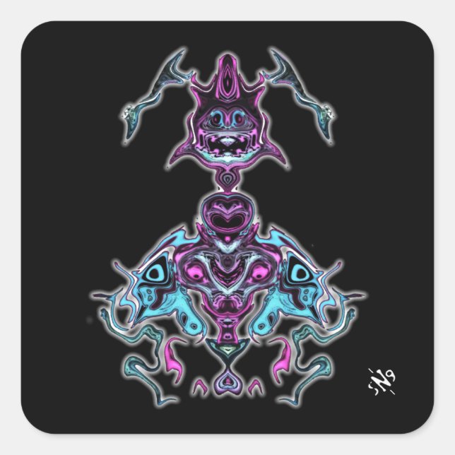 Spirit v2 fyrkantigt klistermärke (Framsida)