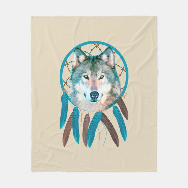 Spirit Varg Dream Catcher Fleece Blanket (Framsidan)