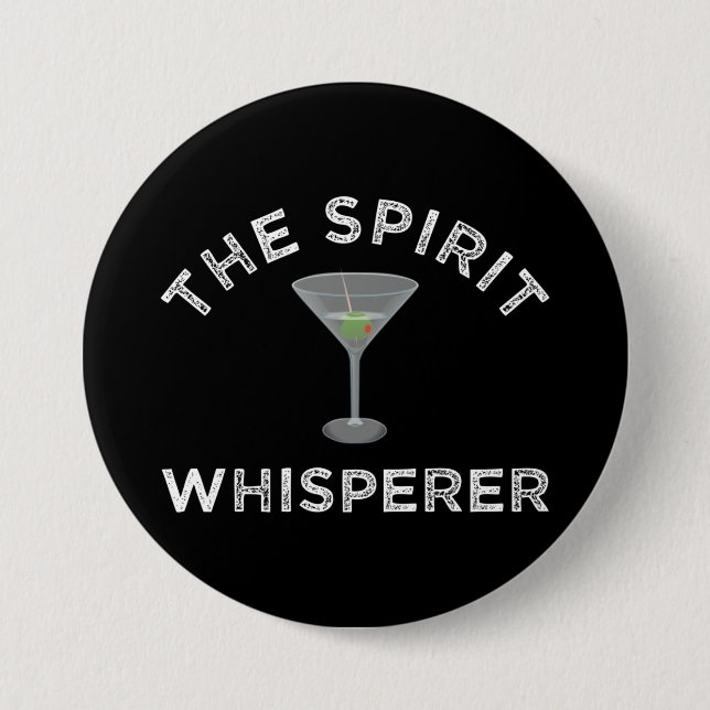 Spirit Whisperer Funny Bartender Knapp (Framsida)