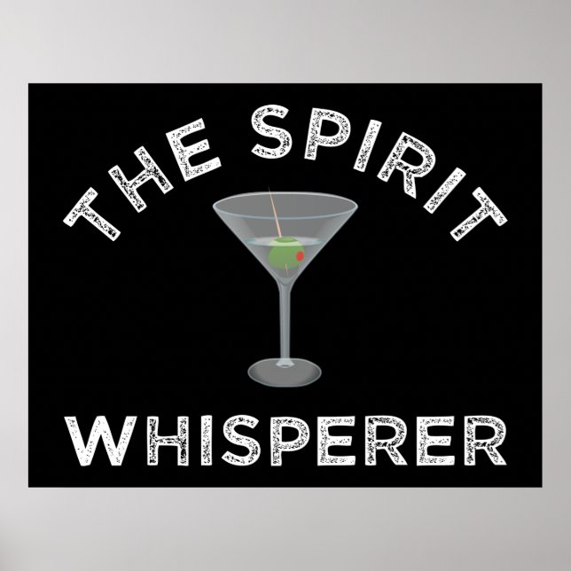 Spirit Whisperer Funny Bartender Poster (Framsidan)