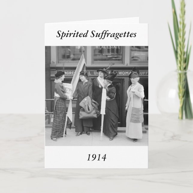 Spirited Suffragettes, 1914 Kort (Framsida)