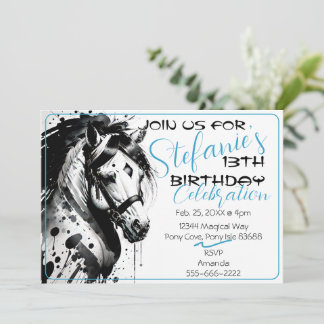 Spiritponny 10 Födelsedagsinbjudan Inbjudningar