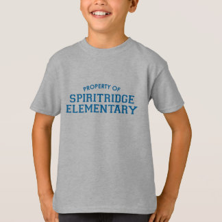 Spiritridge elementär ungeutslagsplats (grå färg) tee shirt