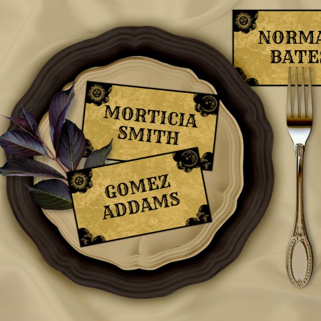 Spirits Board Goth, Vintage Falt Placeringskort (Gothic Spirit Board Wedding Reception Place cards)