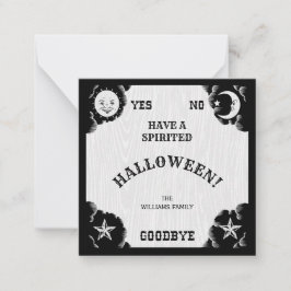 Spiritskrivarkort till Halloween Anteckningskort