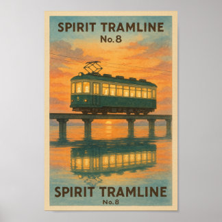 Spiritspråget linje nr 8 poster