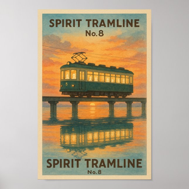 Spiritspråget linje nr 8 poster (Framsidan)
