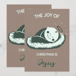 Spiritual Christmas Birth of Jesus Message Art Inbjudningar