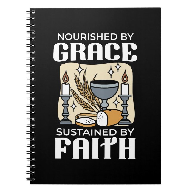 Spiritual Faith and Grace – Uplifting Christian Anteckningsbok (Framsidan)