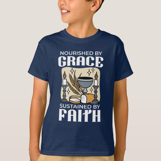 Spiritual Faith and Grace – Uplifting Christian T Shirt (Framsida)