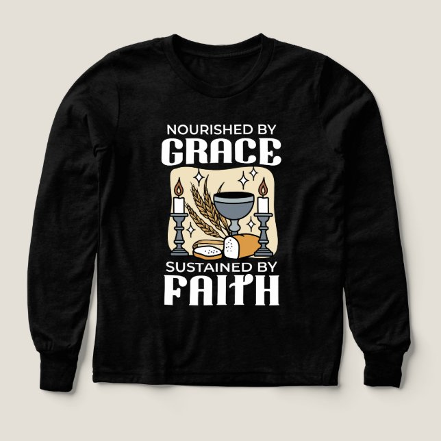 Spiritual Faith and Grace – Uplifting Christian T Shirt (Design framsida)