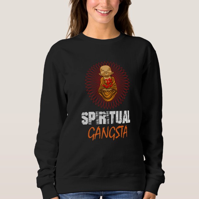 Spiritual Gangsta baby buddha yoga lotus blossom T Shirt (Framsida)
